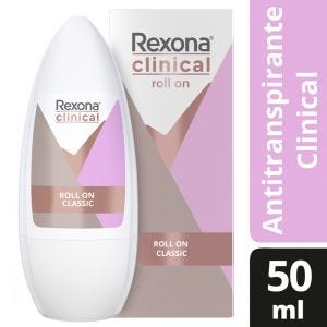 Desodorante Antitranspirante Rexona Clinical en Bolilla 50 ml