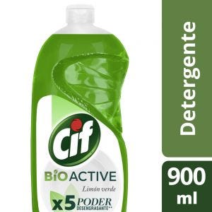 Detergente Lavavajilla Cif Concentrado Active Gel Limón Verde 900 ml