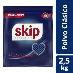 Jabón en Polvo Skip Fórmula Clásica Baja Espuma 2,5 kg