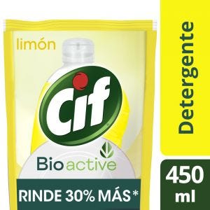 Detergente Cif Bioactive Limón 450 ml Doypack