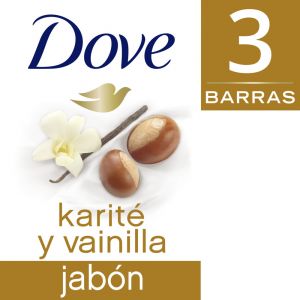 Jabón en barra Dove Karité y Vainilla Multipack 3x90 gr